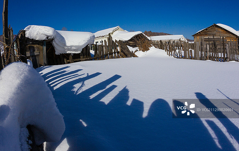 黑龙江省牡丹江市威虎山雪村图片素材