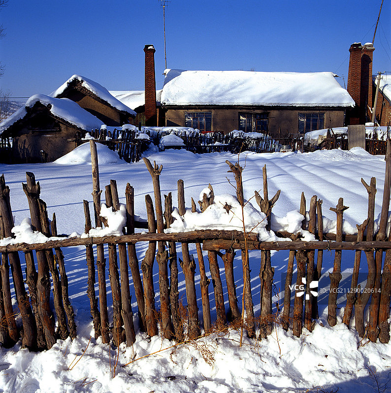 黑龙江省牡丹江市威虎山雪村图片素材