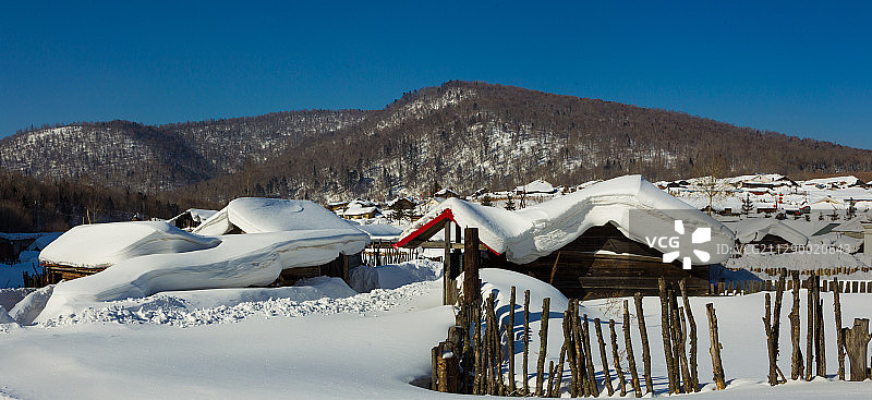 黑龙江省牡丹江市威虎山雪村图片素材