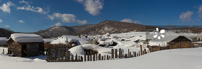 黑龙江省牡丹江市威虎山雪村图片素材