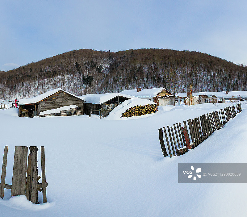 黑龙江省牡丹江市威虎山雪村图片素材