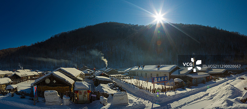 黑龙江省牡丹江市威虎山雪乡图片素材