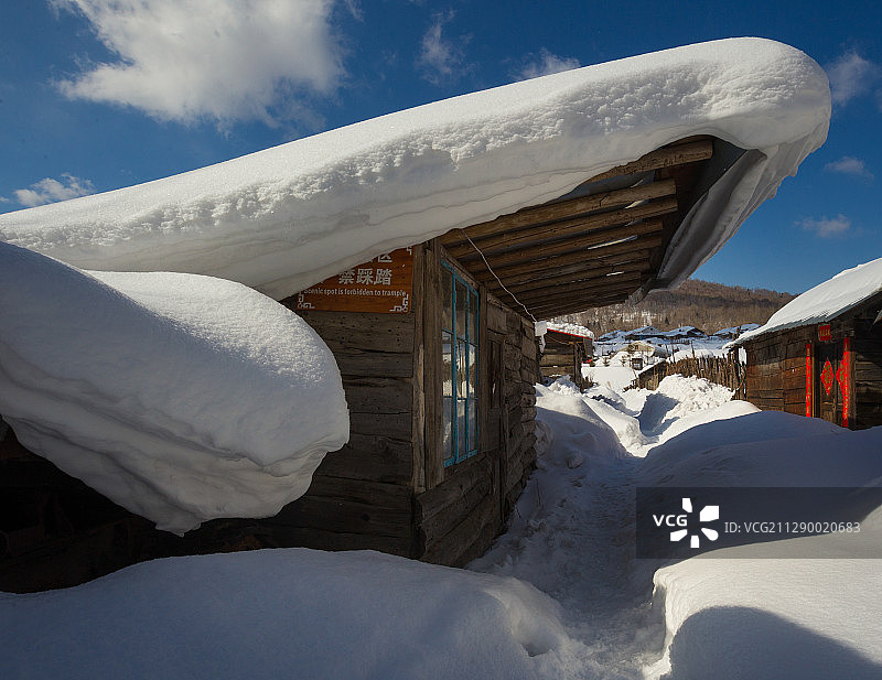 黑龙江省牡丹江市威虎山雪村图片素材