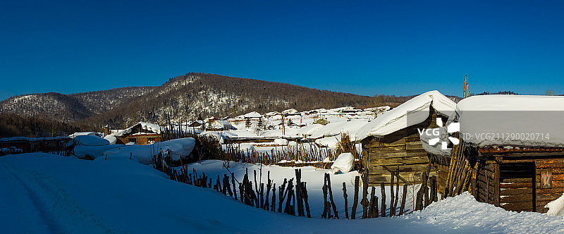 黑龙江省牡丹江市威虎山雪村图片素材