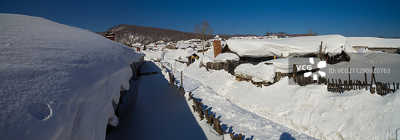 黑龙江省牡丹江市威虎山雪村图片素材