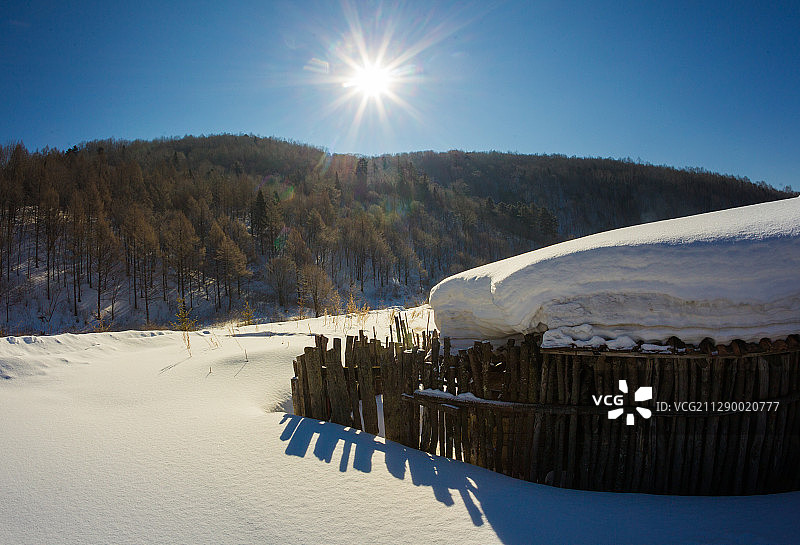黑龙江省牡丹江市威虎山雪乡图片素材