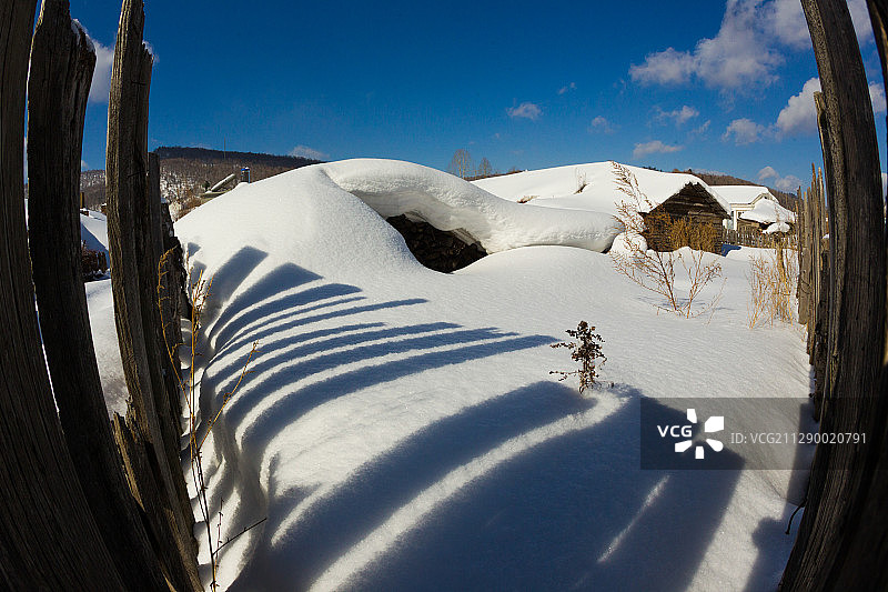 黑龙江省牡丹江市威虎山雪村图片素材