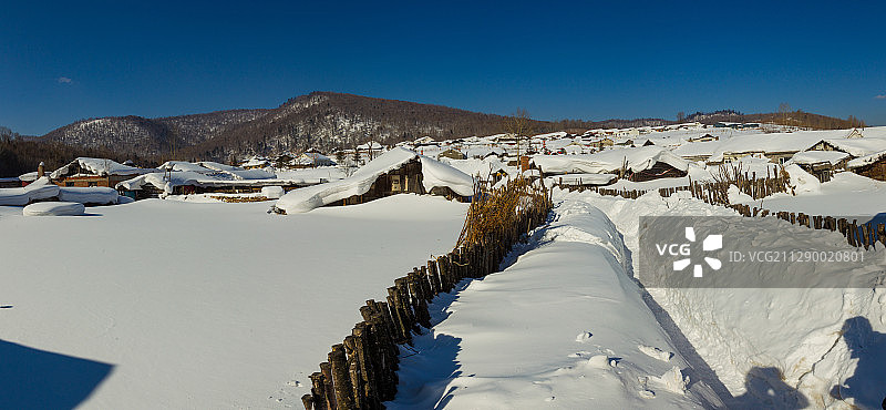 黑龙江省牡丹江市威虎山雪村图片素材