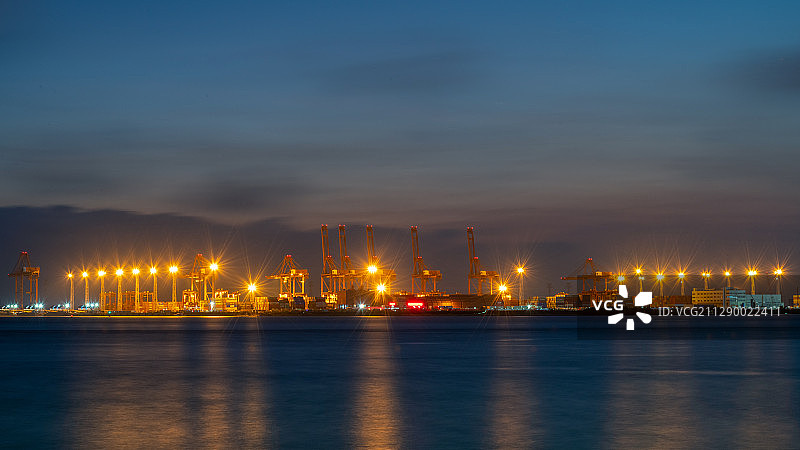 大铲湾夜色图片素材