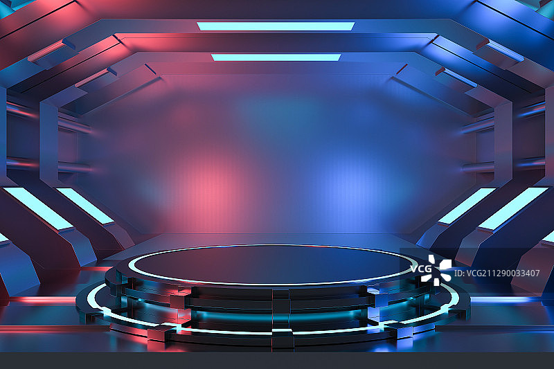 3D科技感物品展示台图片素材