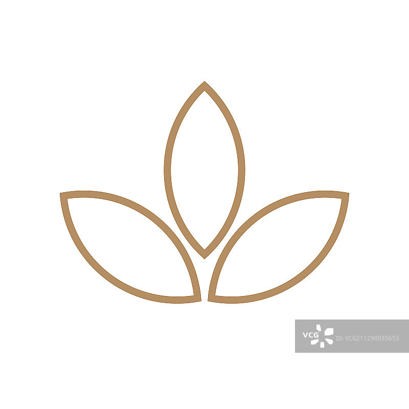 金色叶子天然有机装饰符号图片素材