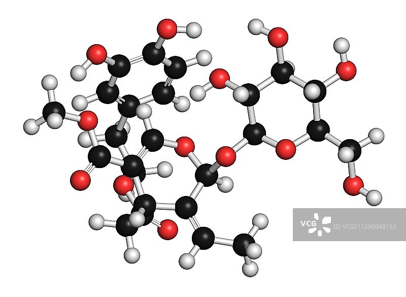 橄榄苦苷橄榄成分分子图片素材