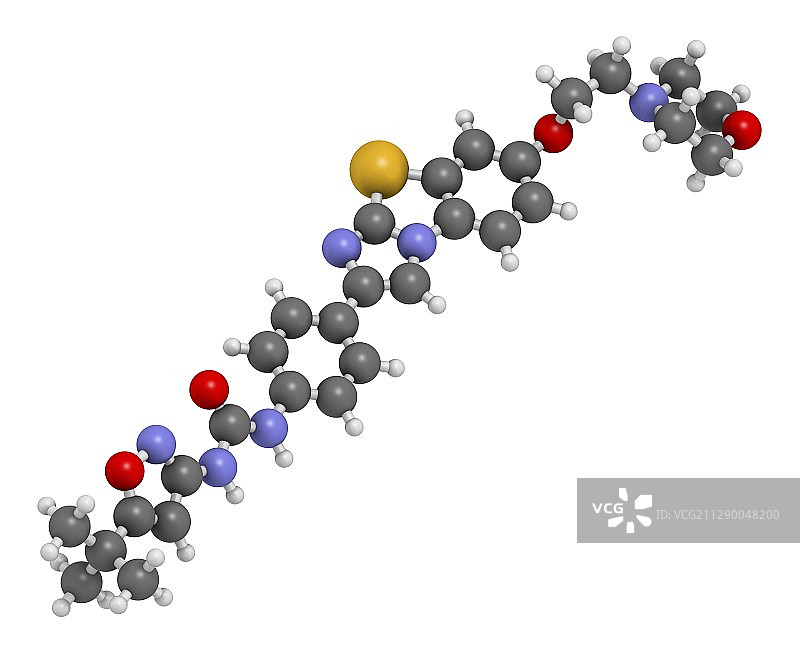 Quizartinib抗癌药物分子图片素材