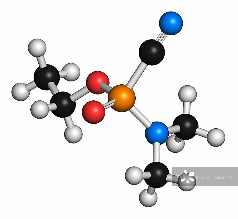 塔崩神经毒剂分子图片素材