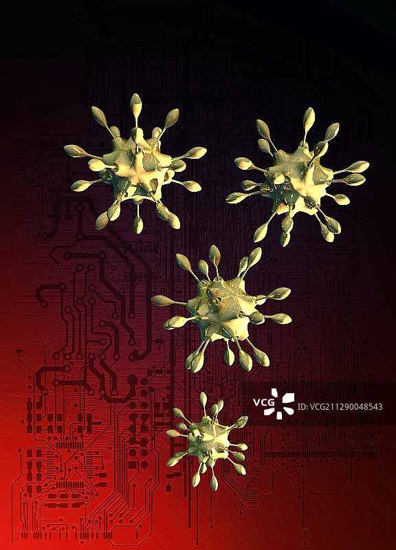 电脑病毒插画图片素材