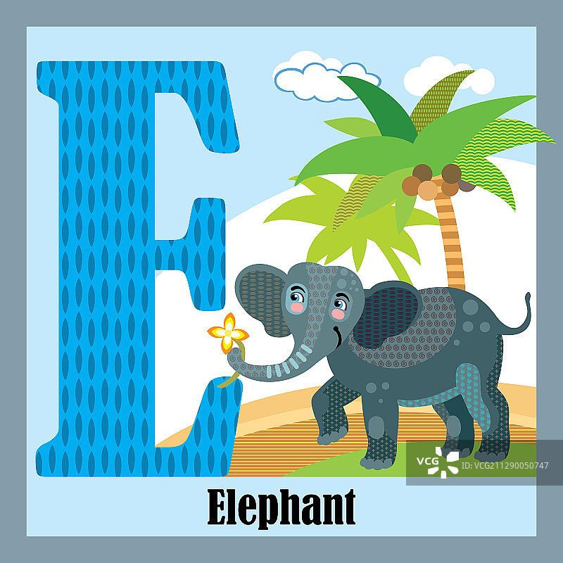 动物字母E图片素材