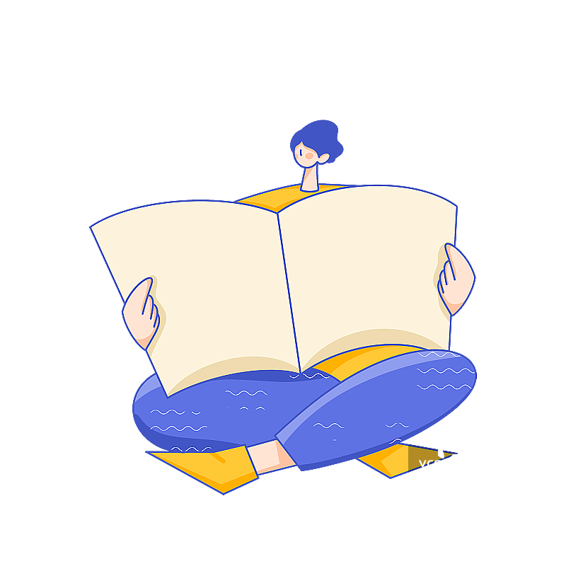 一个人女生读书看报场景图片素材