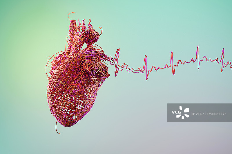 彩色红色棉花心图片素材