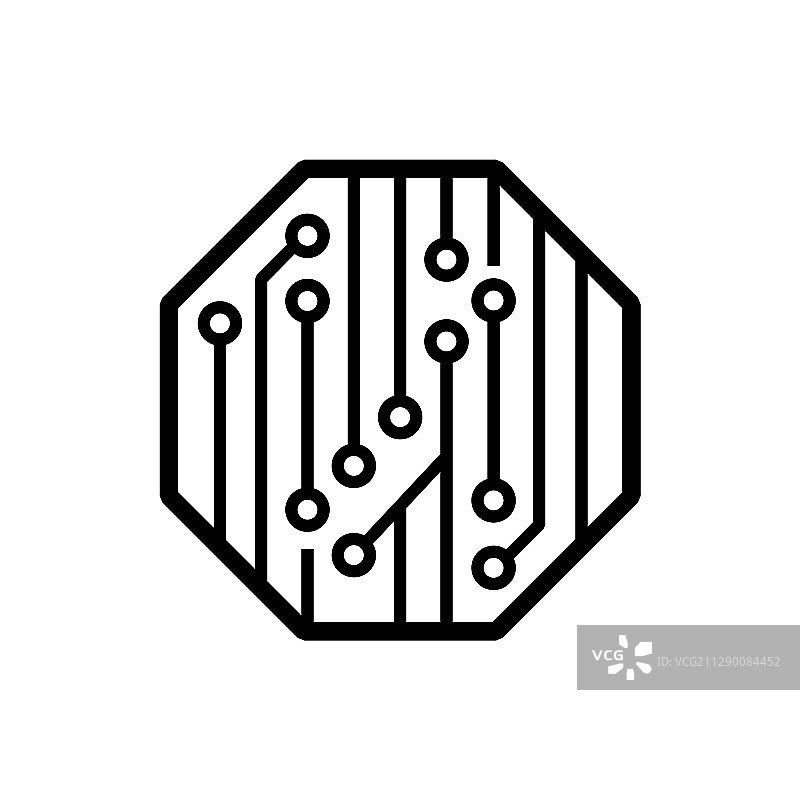 八边形电路logo图片素材