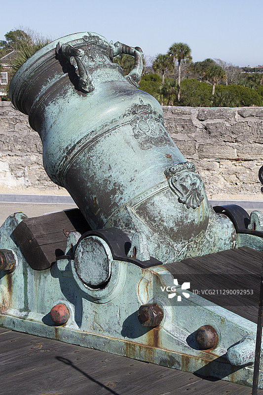 圣马科斯城堡的古老砂浆图片素材