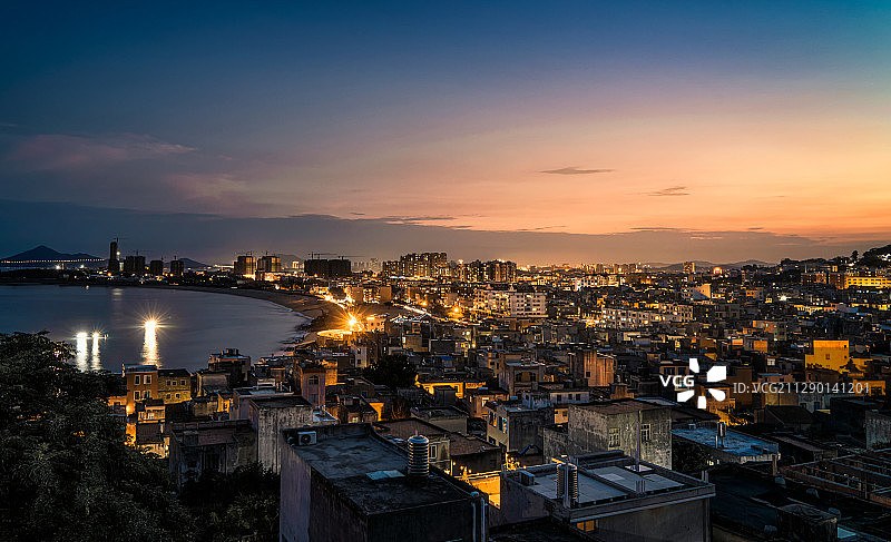 南门湾之夜图片素材