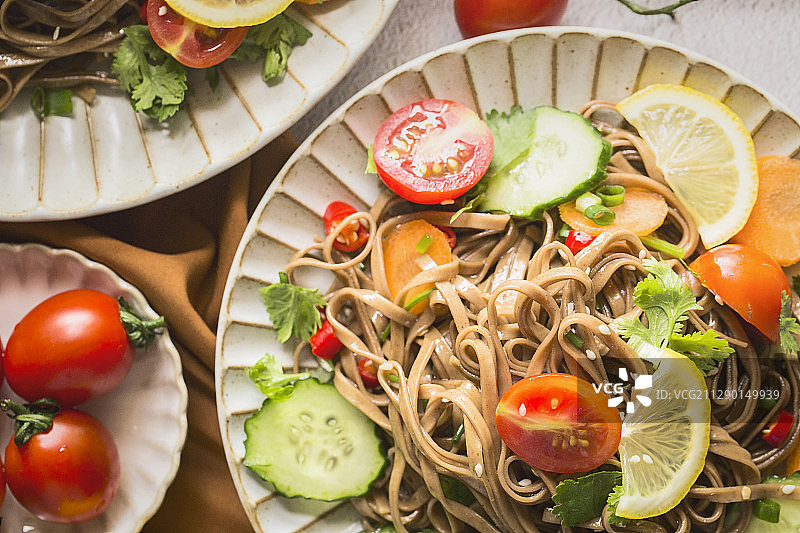健康美味的荞麦面图片素材