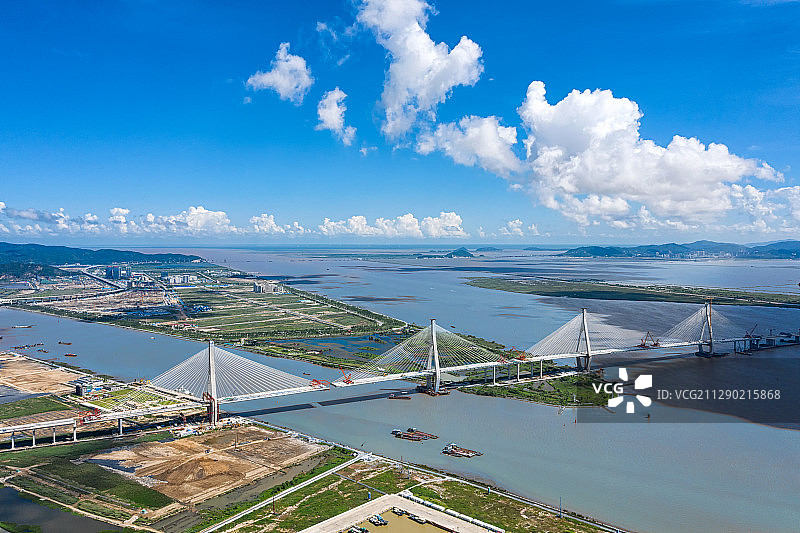 珠海洪鹤大桥航拍图片素材