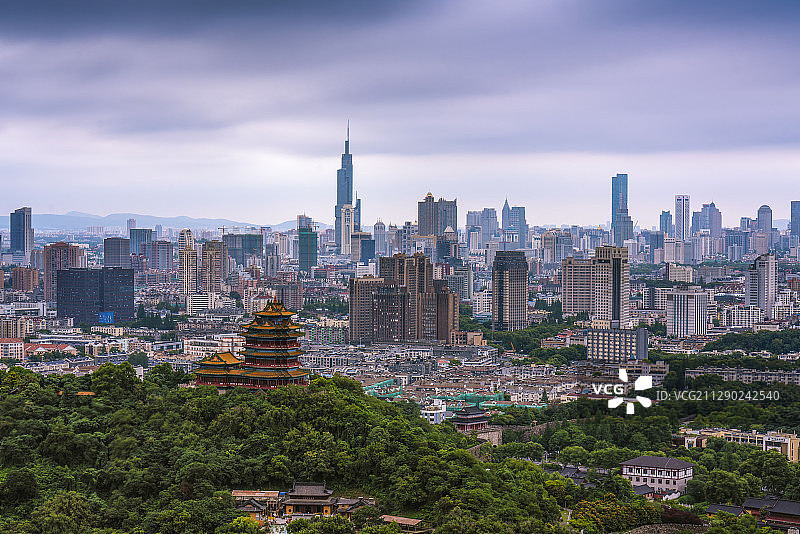 雨后阅江楼图片素材