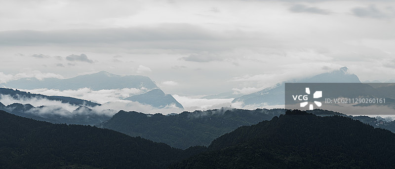 重庆武隆仙女山国家森林公园平流雾景观图片素材