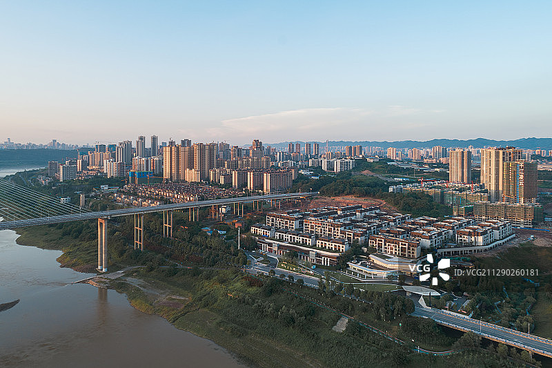 重庆大渡口古镇航拍视角图片素材
