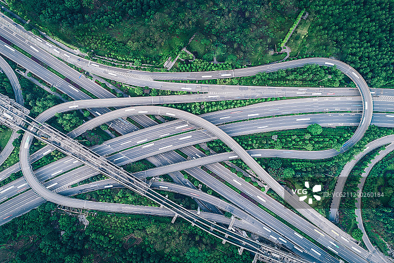 重庆市大渡口区新华立交俯拍图片素材