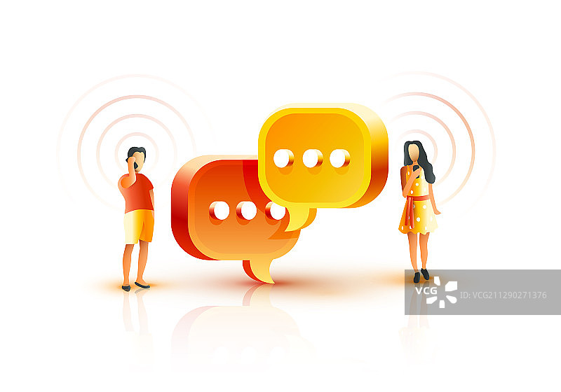 人们用手机聊天图片素材