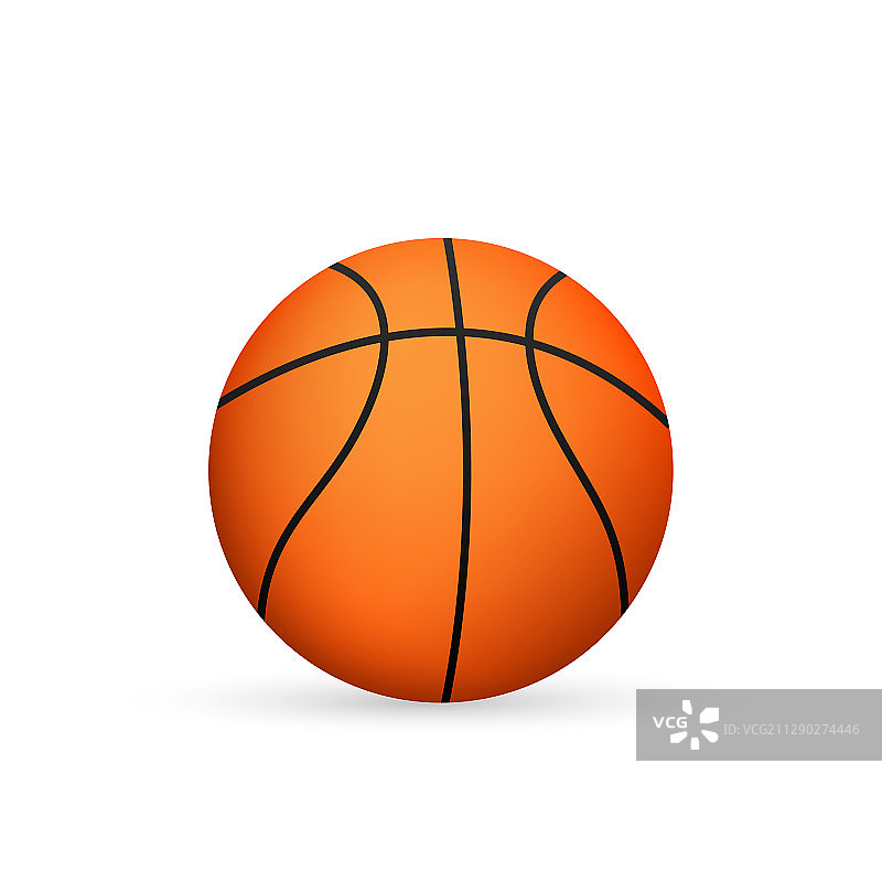 白色背景上的篮球图片素材