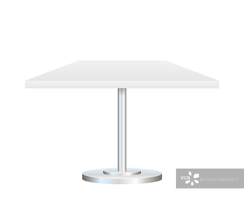 带金属支架的逼真空圆桌图片素材