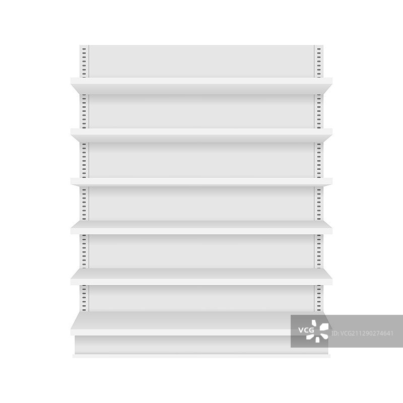 背景上的空货架零售图片素材