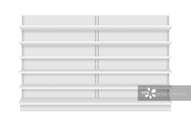背景上的空货架零售图片素材