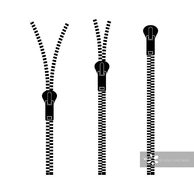 拉链类型套装金属闭合图片素材