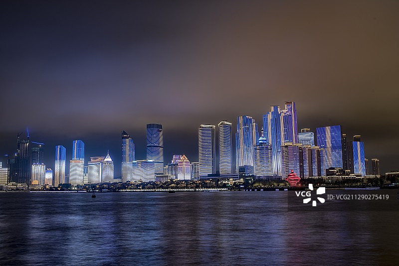 青岛天际线之夜图片素材