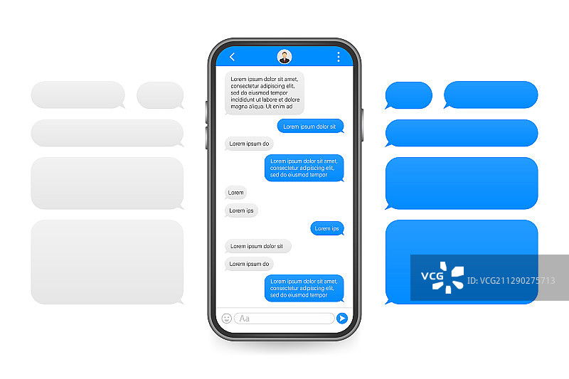 带对话窗口的聊天界面应用图片素材