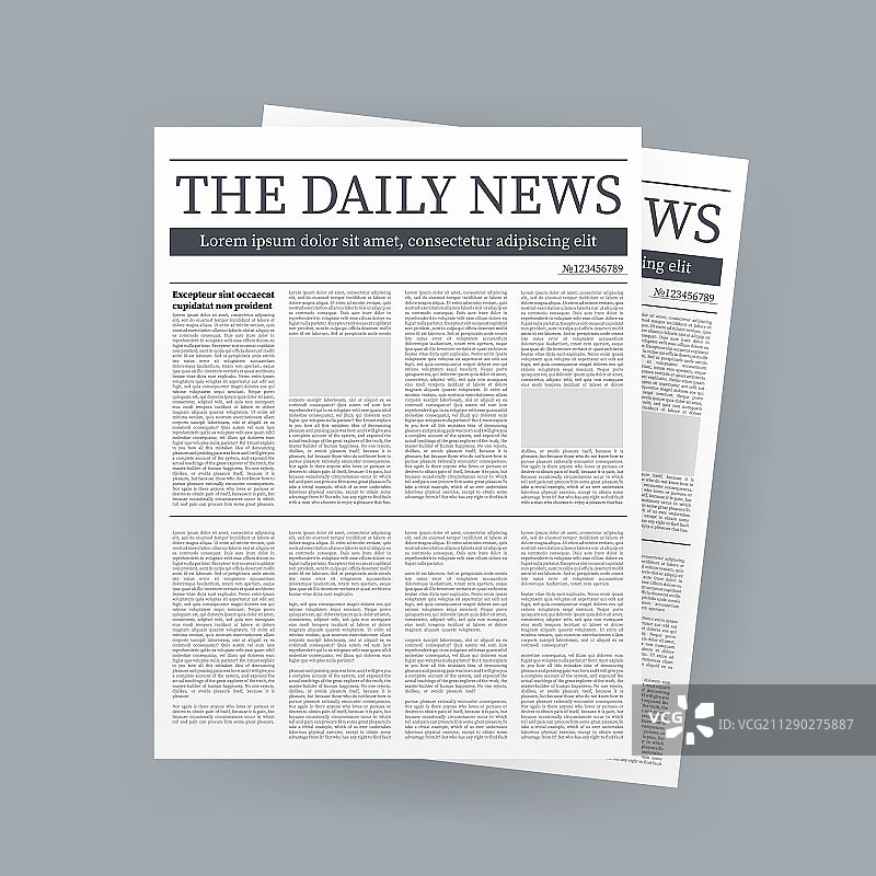 完全可编辑的空白日报样机图片素材
