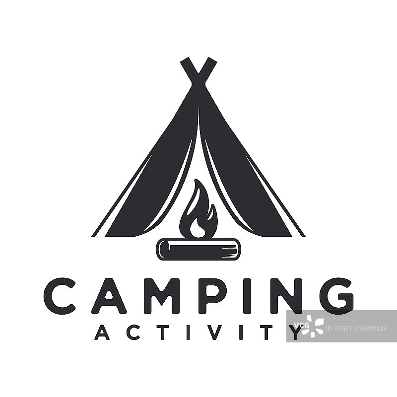 简约时尚篝火标志图片素材