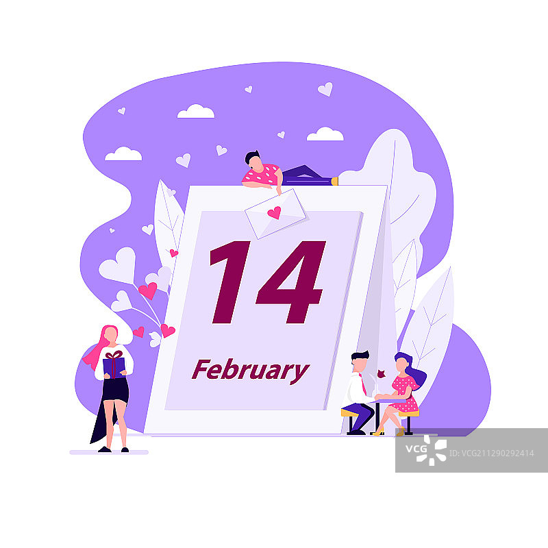 人们庆祝情人节图片素材