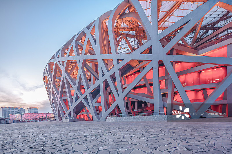 中国北京市：国家体育场（鸟巢）图片素材