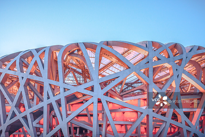 中国北京市：国家体育场（鸟巢）图片素材