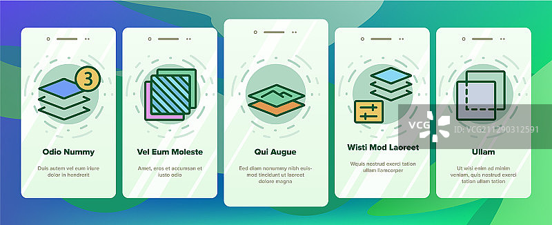 图层保护材料引导图标集图片素材