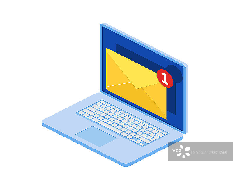 电子邮件服务2.5D图图片素材