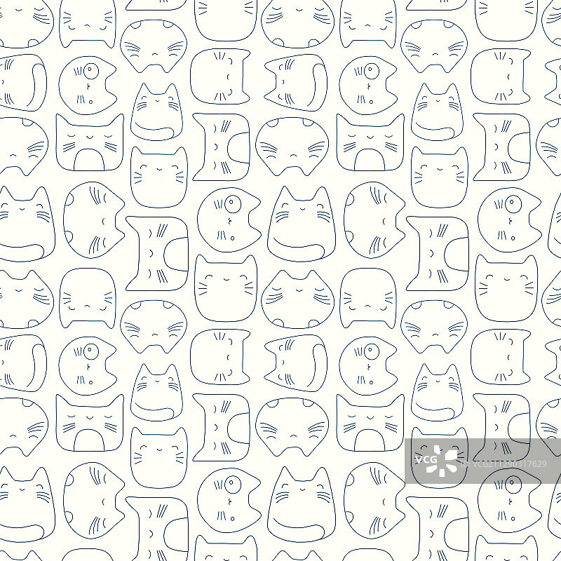 可爱猫咪图案背景图片素材