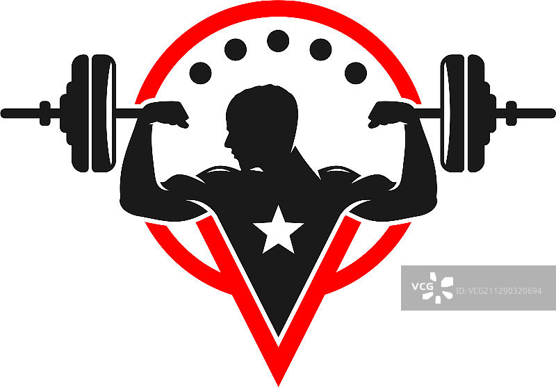 举重运动标志设计图片素材