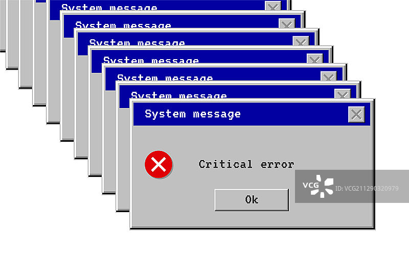 严重错误系统消息窗口（旧样式）图片素材