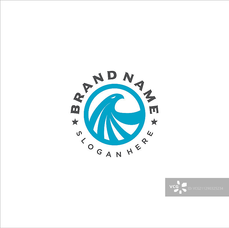 飞鹰圆形飞机航空公司标志图片素材